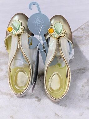 NWT Disney Princess Gold Jewel Costume Shoes – Girls Size 13